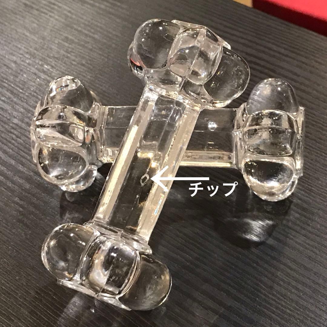 希少オールドバカラBACCARATナイフレスト☆箸置きペア☆クリスタル100年前