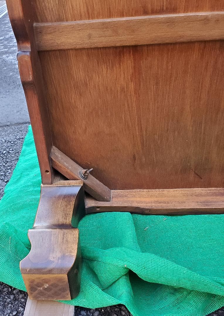 引き取り限定★重厚感のある彫刻脚★大型座卓★テーブル★古民家★木製★和風