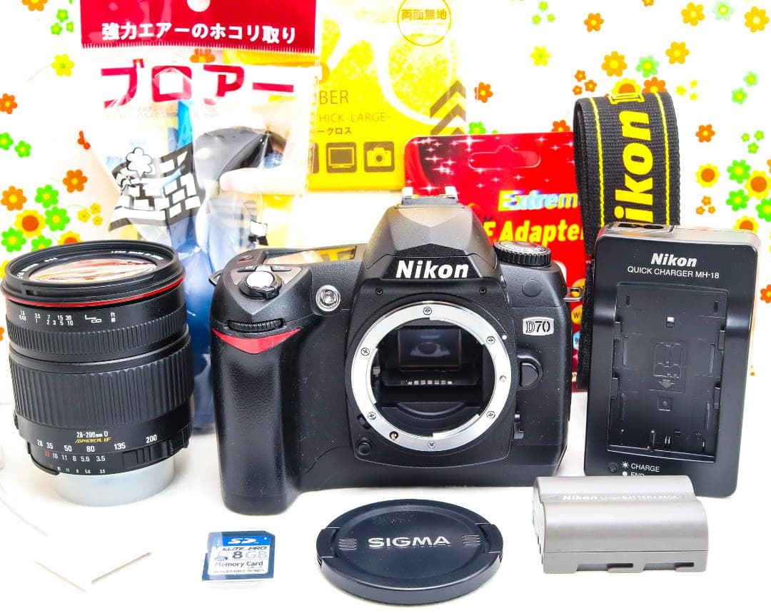ニコン Nikon D70☆スマホに転送☆広角から望遠まで撮影！☆初心者おすすめ