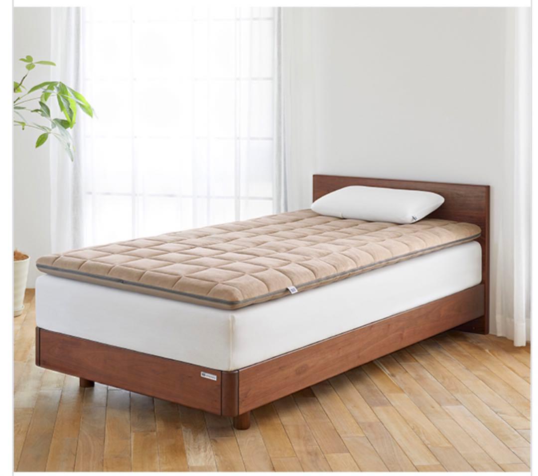 美品☆エアウィーヴ 四季布団ベージュ シングル敷き布団 収納バッグ付き