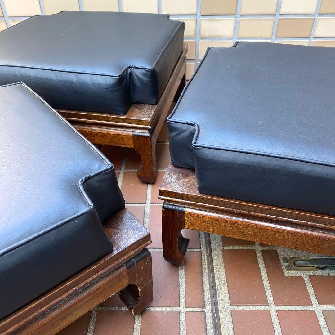 3段スタッキング オットマン/スツール椅子チェア★1960'ビンテージUSA