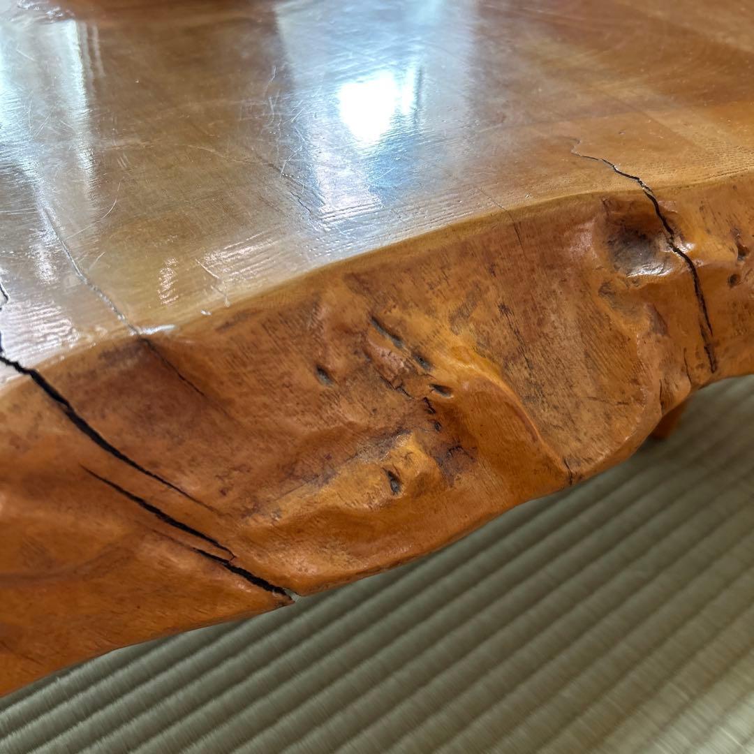 一枚板ローテーブル✳︎美品　天然木　机　座卓　古民家風