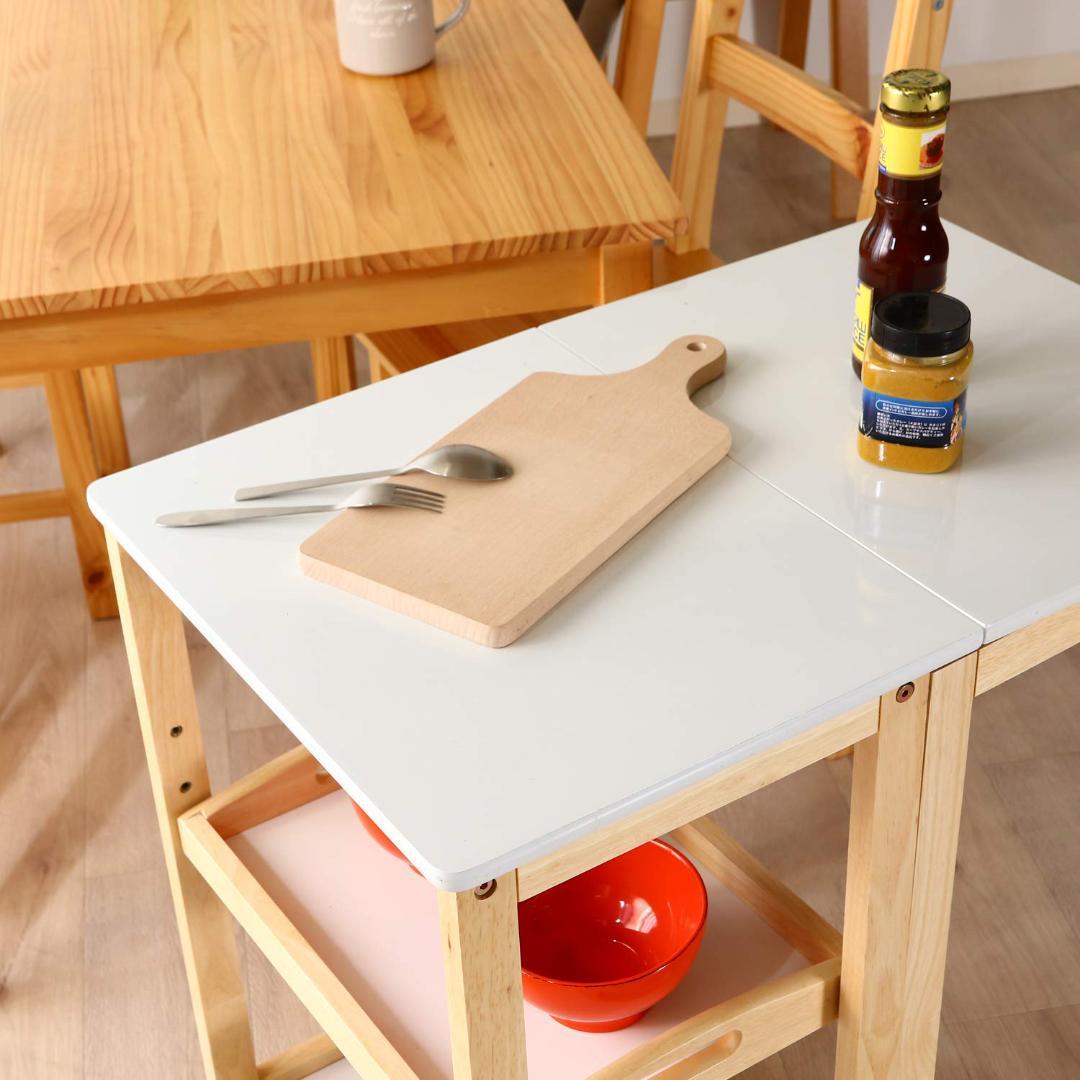 折り畳み バタフライ型キッチンカウンター 北欧デザイン