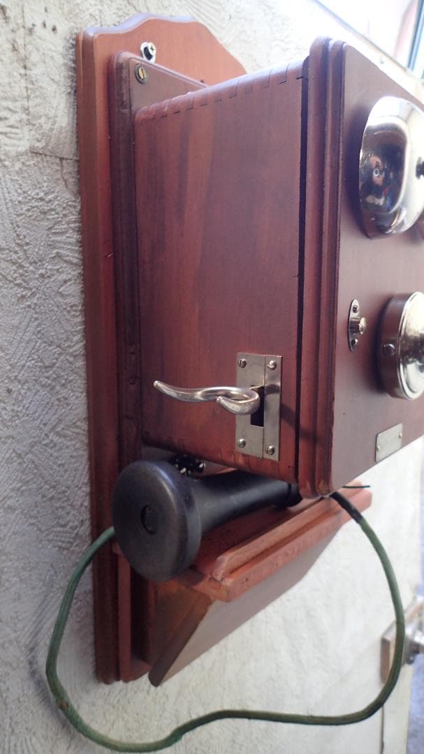 昭和レトロ デルビル磁石式壁掛電話機　ベル（電鈴）鳴ます　アンテーク・インテリア