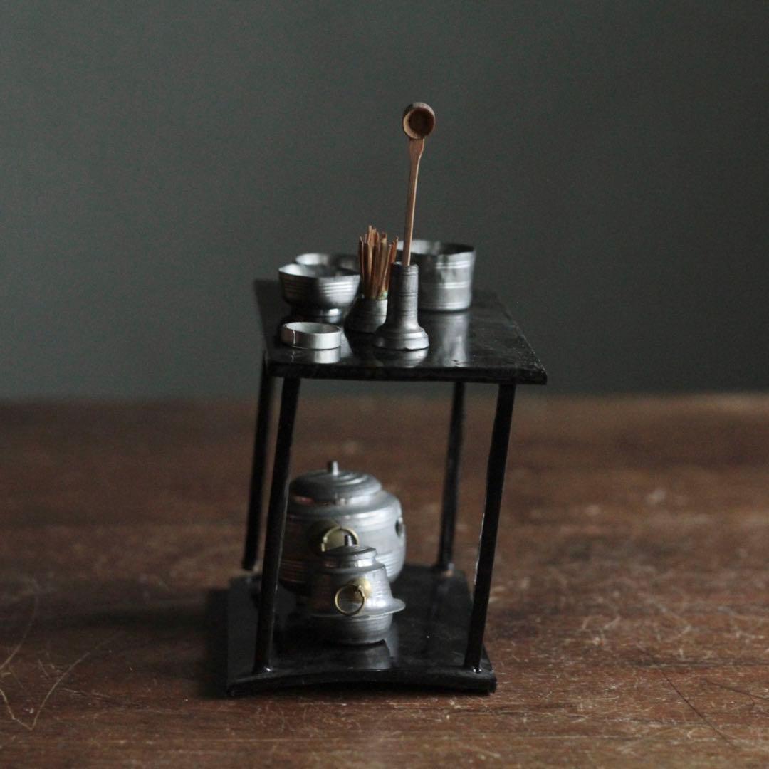 雛道具 ミニチュア 茶器 錫製 古道具 アンティーク