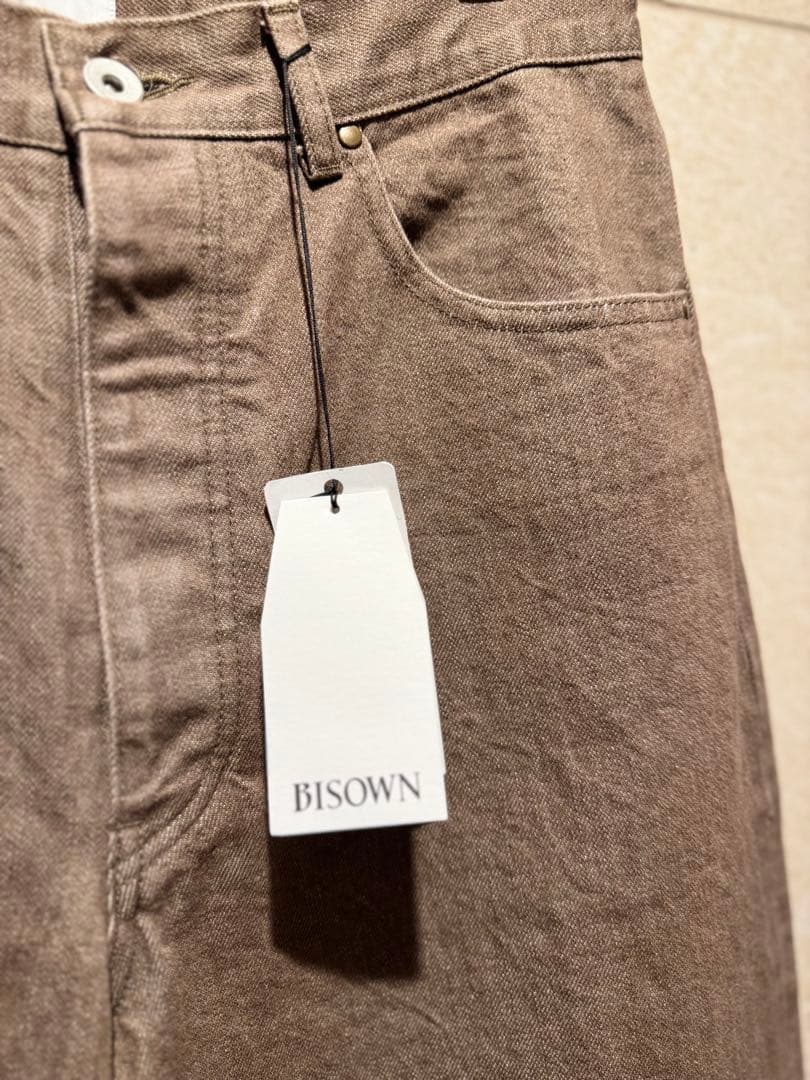 BISOWN タグ付き 新品未使用 ブラウンワイドデニム 5 AW2025