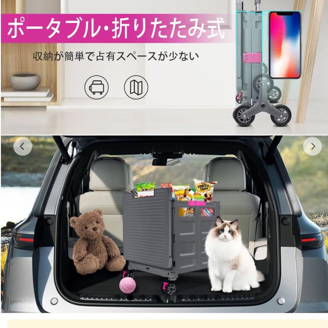 新品　未使用 チルトプル式　荷物運搬　　階段が上がれるキャリーカート