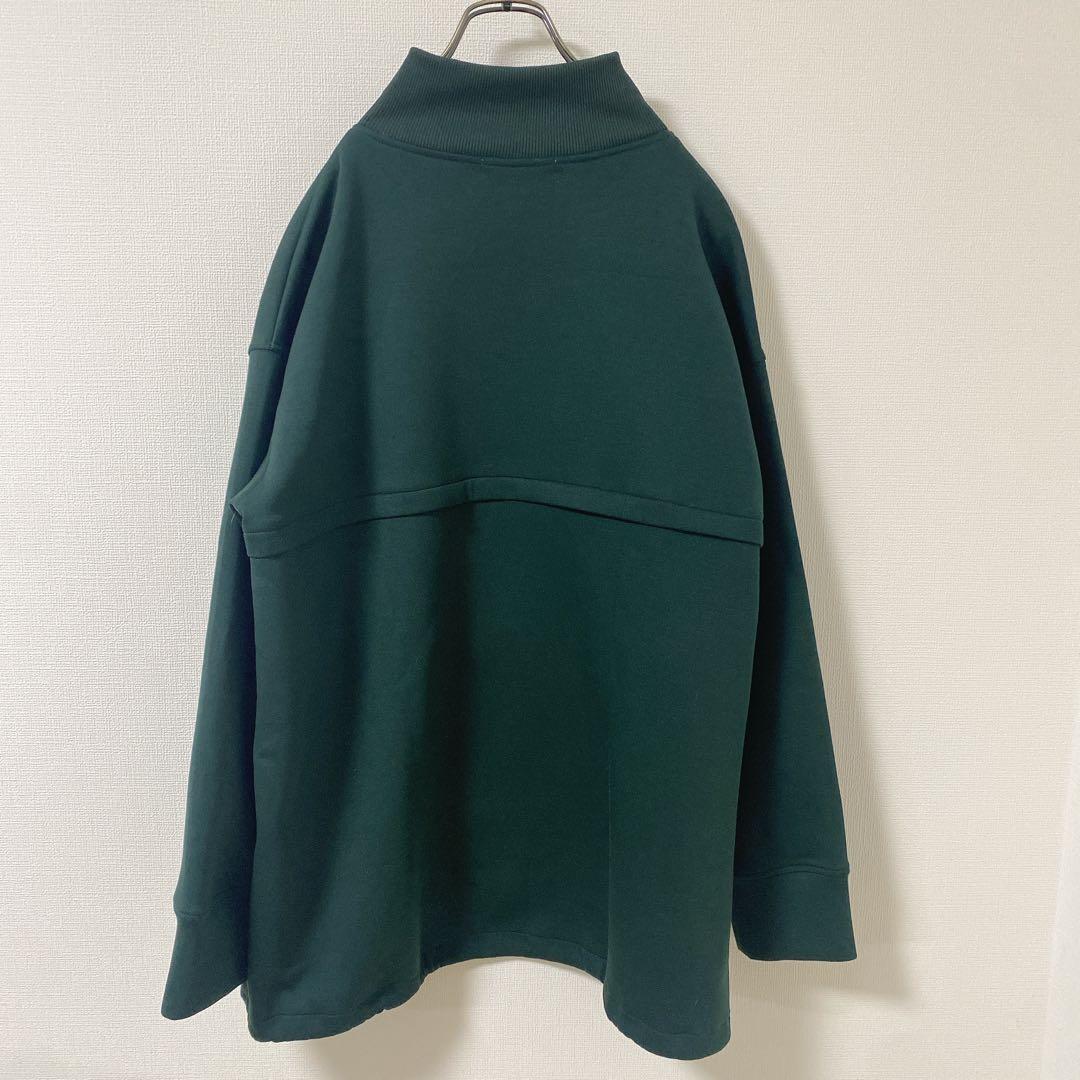 UN3D. ハーフジップメッシュスウェット グリーン 38 美品　アンスリード
