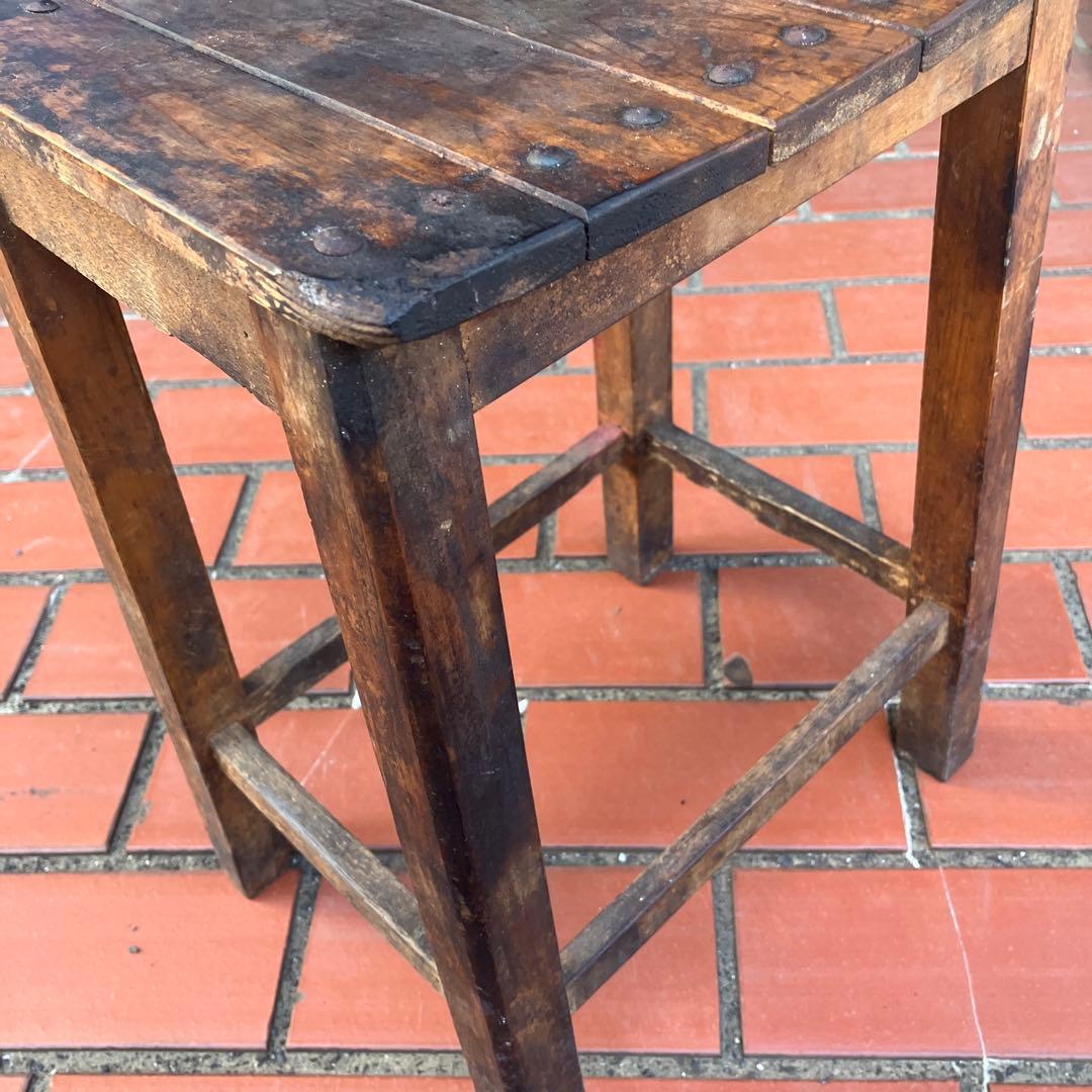 昭和レトロ　木製スツール　ビンテージ