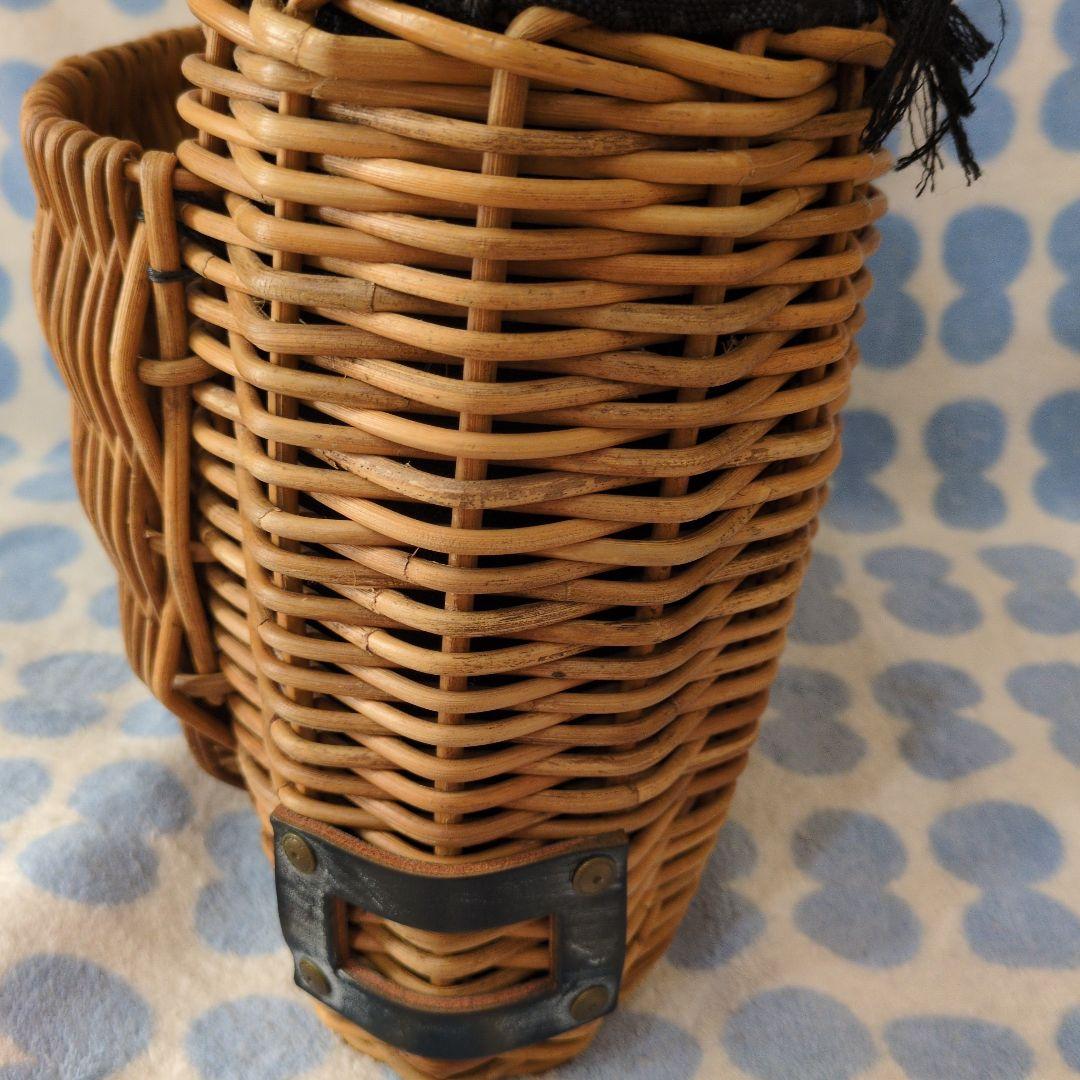 エバゴス　籐ポケット　カゴバッグ