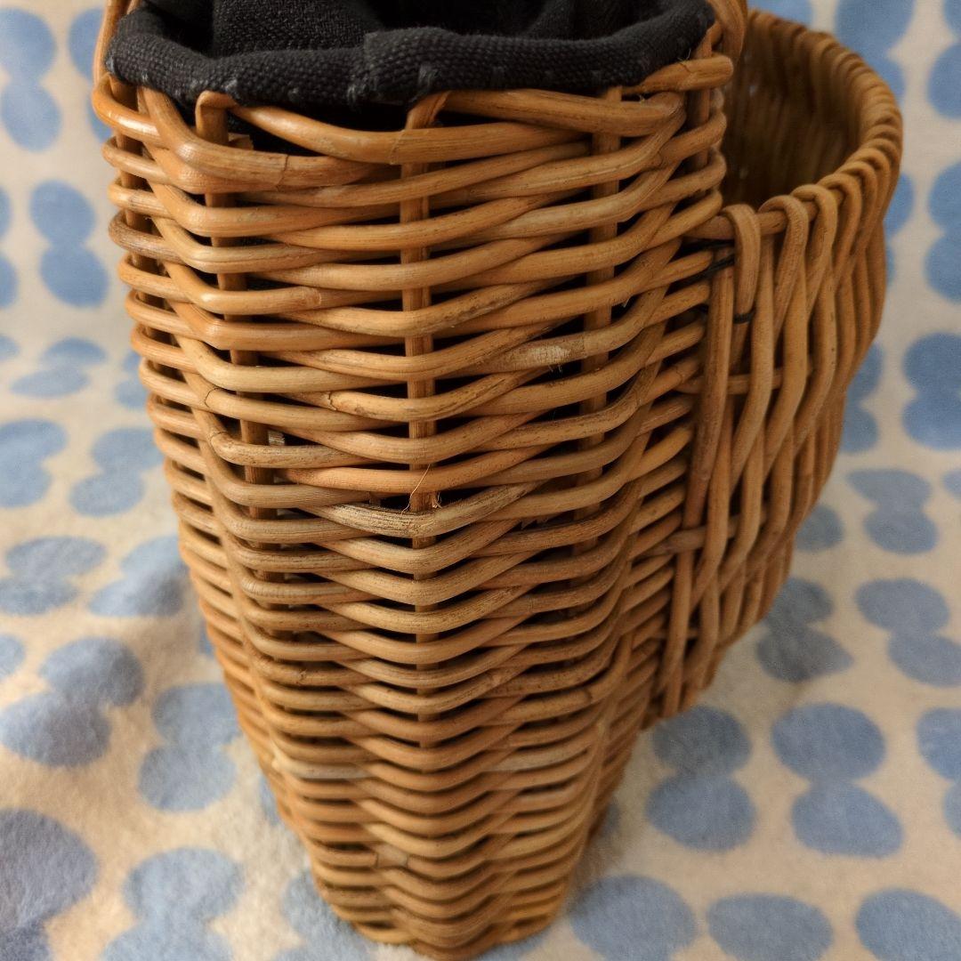 エバゴス　籐ポケット　カゴバッグ