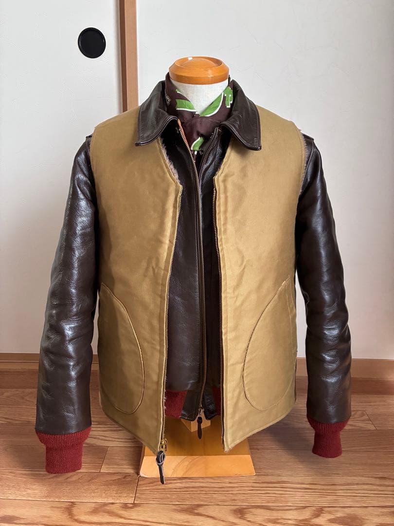 バズリクソンズ　デッキベスト　BR15582 アルパカ　リバーシブル　38