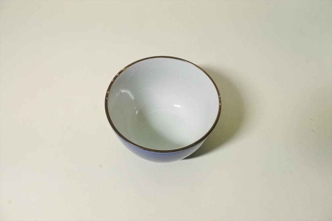 明治時代　瀬戸　瑠璃　猪口　６客組　骨董品　アンティーク　ｈ