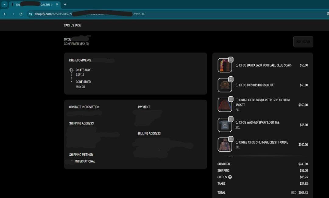 バルセロナ トラヴィススコット ジャケット