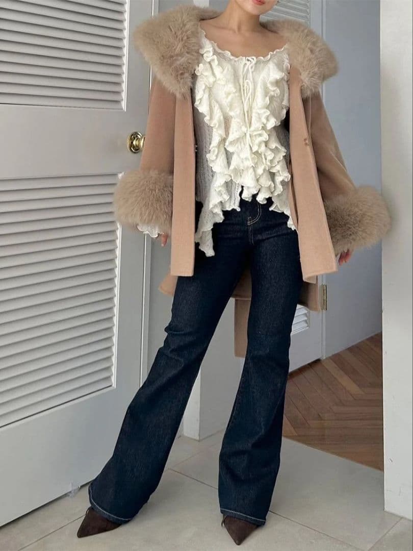 新品タグ付♥️定価以下 SNIDEL ラッフルデザインニットプルオーバー