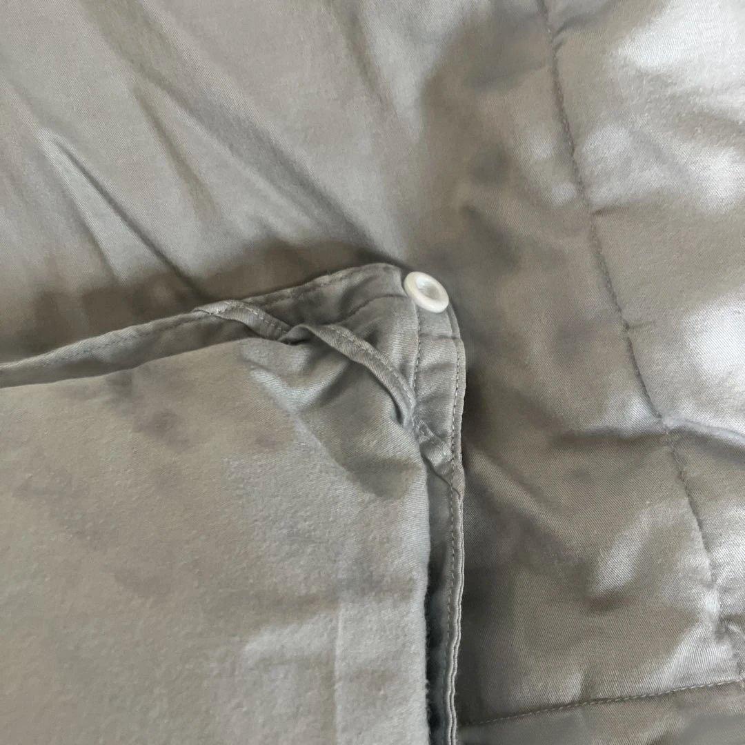 西川リビング ダウン 掛け布団 1/2枚 合わせ布団 シングル スナップボタン