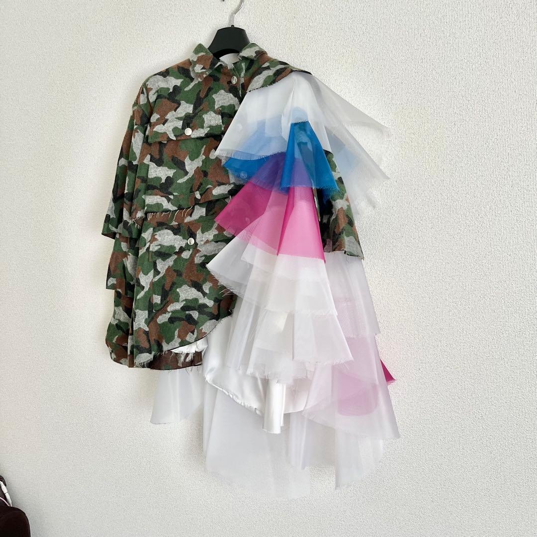 ま*や様 【新品タグ付き】sulvam 2021年春夏 迷彩柄アシンメトリック長