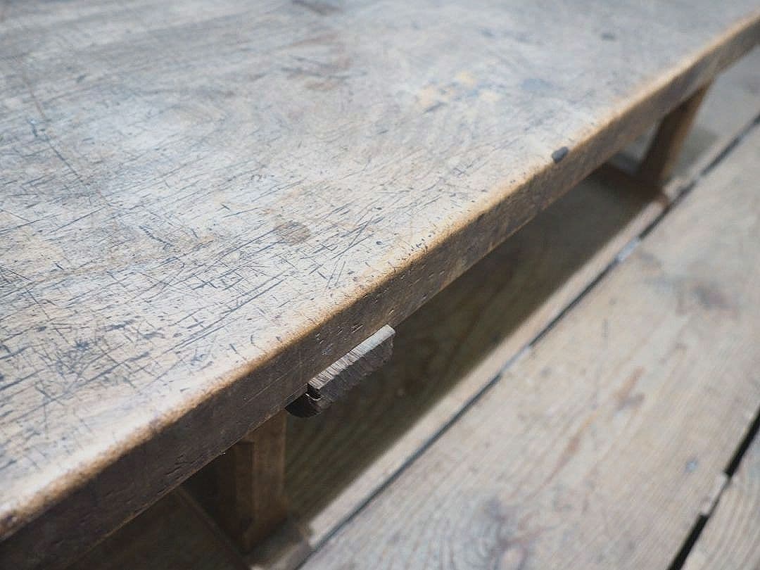 1405 一枚板のローテーブル　文机　陳列台　古家具　レトロ　アンティーク