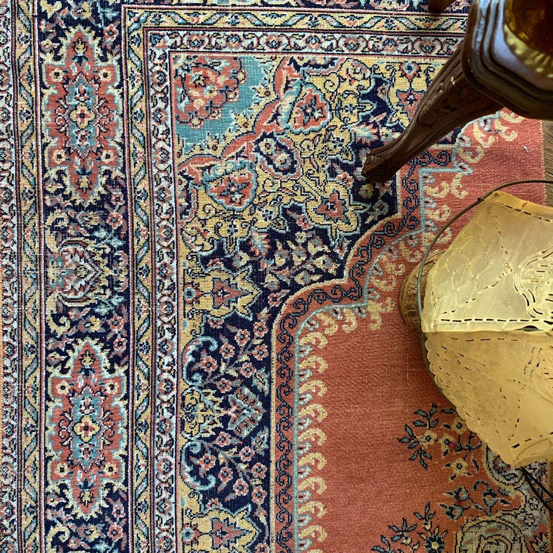 トルコヴィンテージラグ　215×71ロングランナー　カイセリ　アンティークピンク