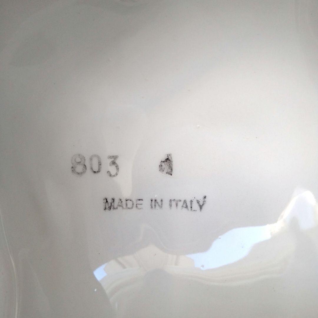 陶器製 馬と花の置物　馬車　アンティーク　輸入雑貨　白馬　陶花　イタリア製