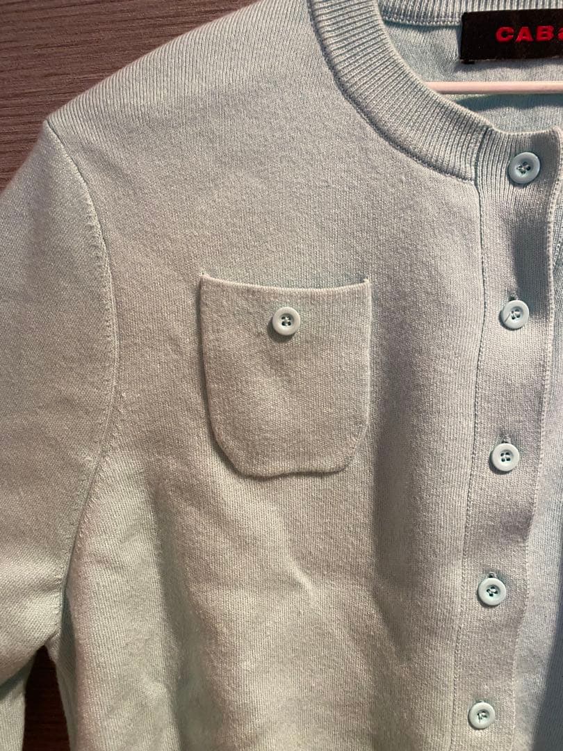 【美品】CABaNカーディガン　サックスブルー