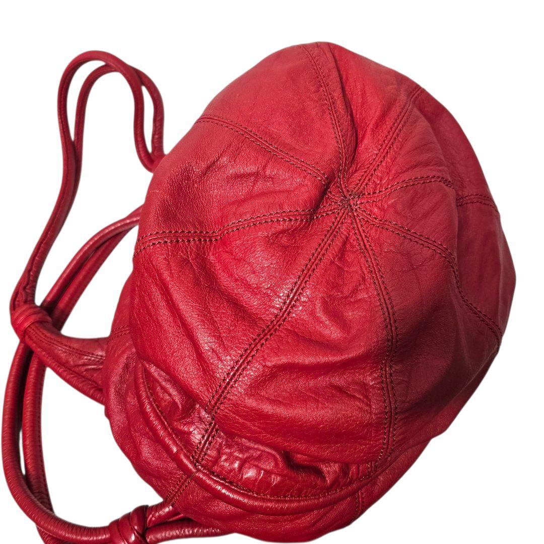 バッグ Diesel 2000s Red Leather Shoulder Bag