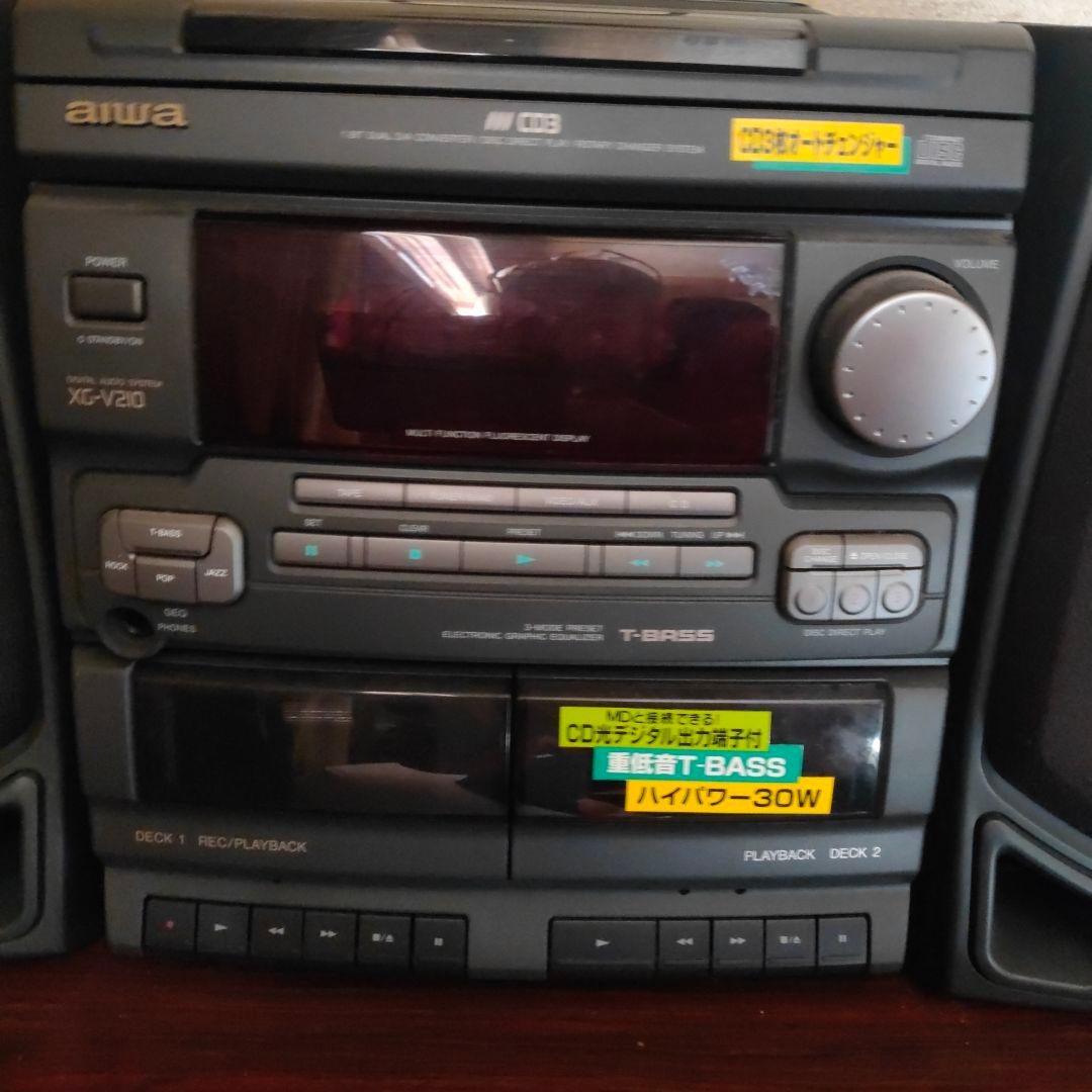 Aiwa ミニコンポ CDラジオカセット、LPプレイヤー