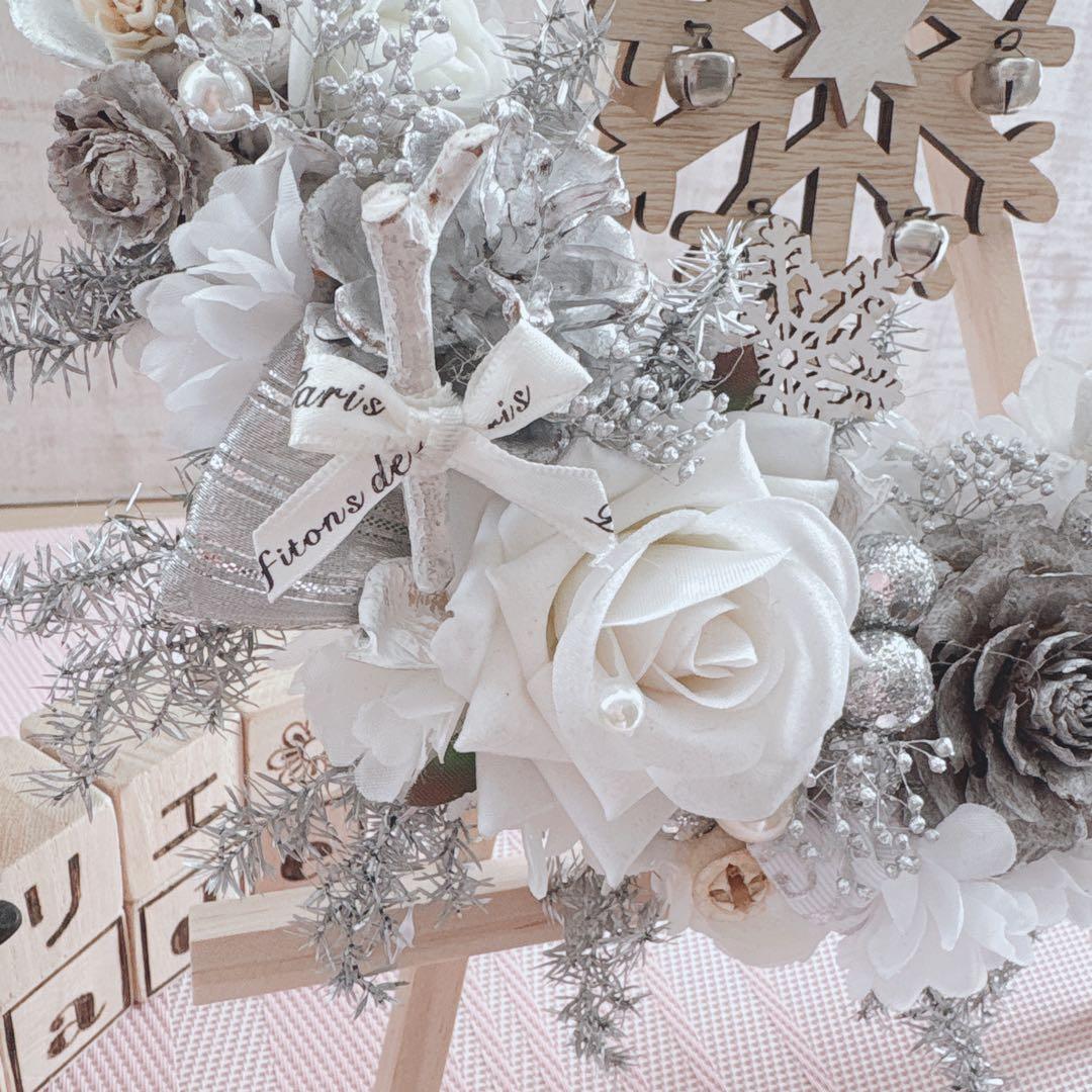 No146 聖なる夜のWhite ❄︎.*クリスマスリース