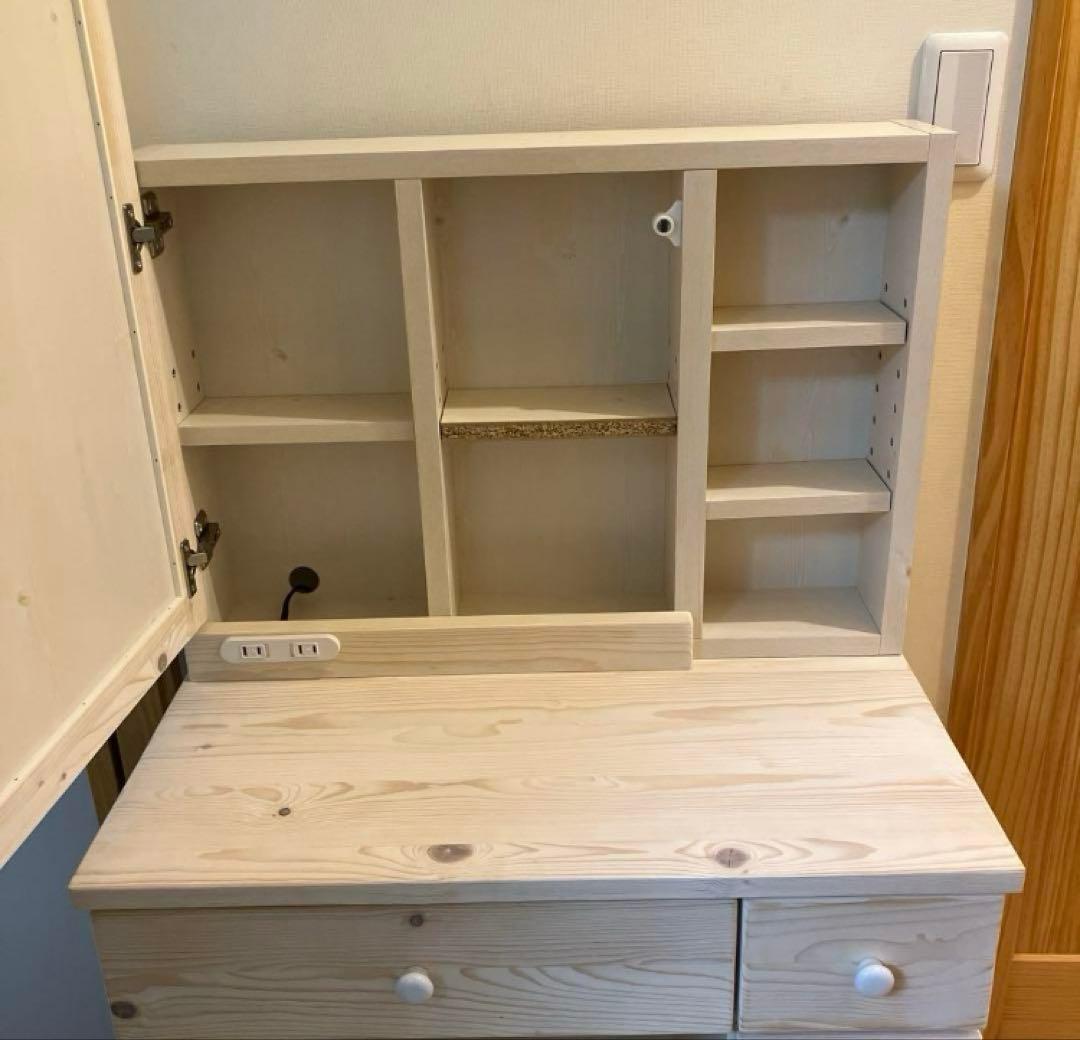 お値下げしました！！ドレッサー　鏡台　お洒落　ホワイト　スツール付