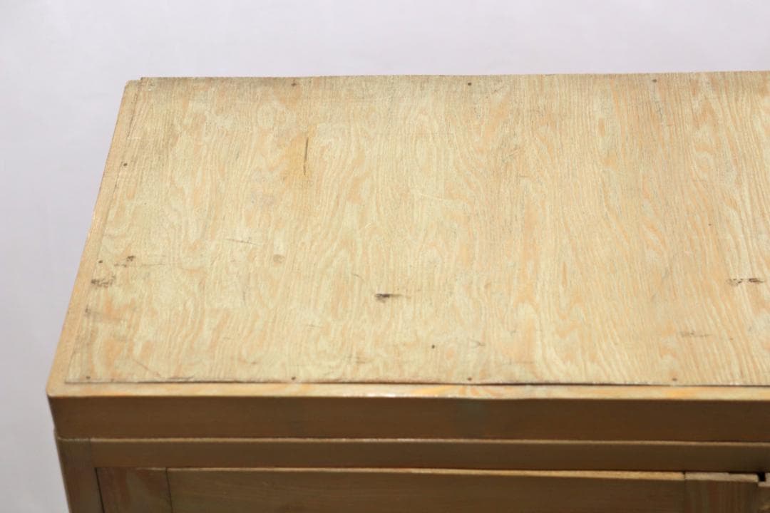 レトロ 無垢材 本箱 食器棚 書庫 戸棚 モールガラス キャビネット 水屋箪笥