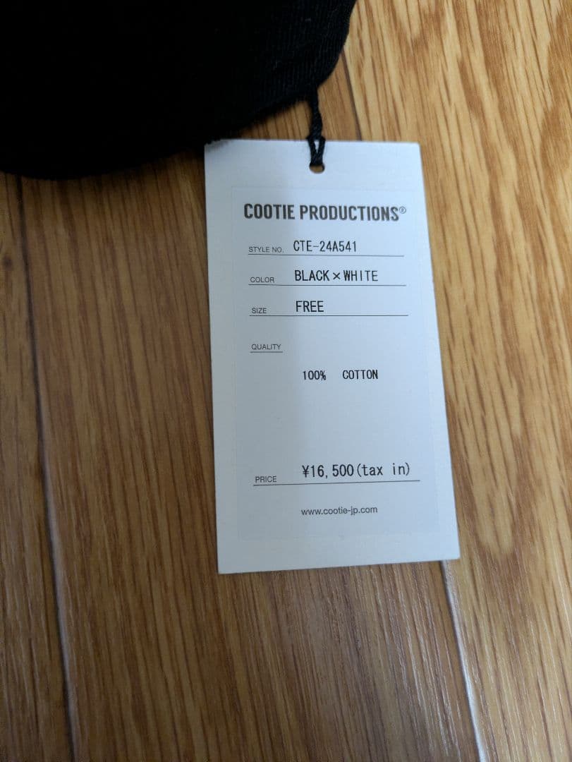 COOTIE PRODUCTIONS ベースボールキャップ ブラック×ホワイト