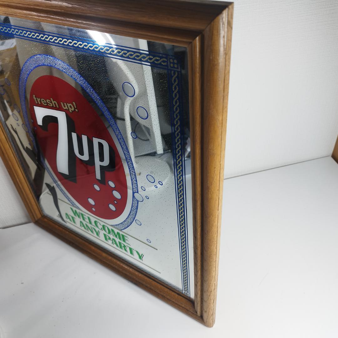 7up セブンアップ パブミラー アドバタイジング バー 鏡 ビンテー IO64