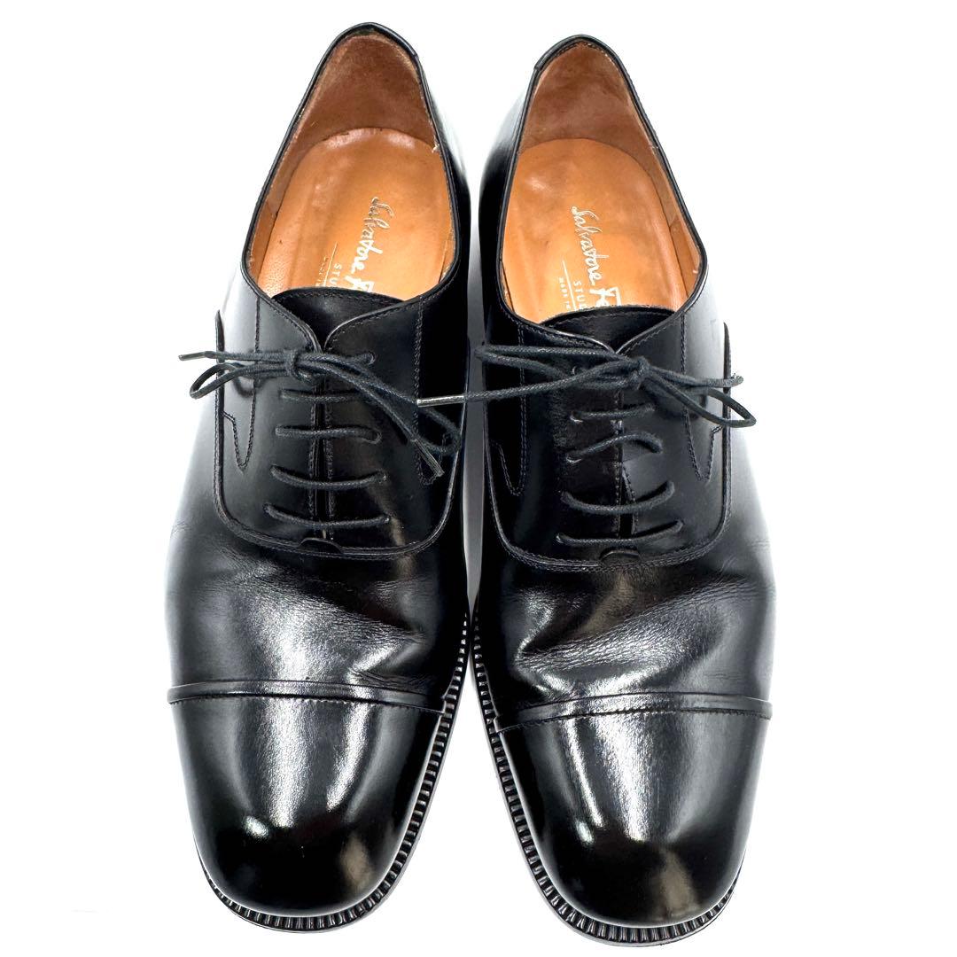 【美品】Ferragamo ドレスシューズ ストレートチップ ブラック 26㎝
