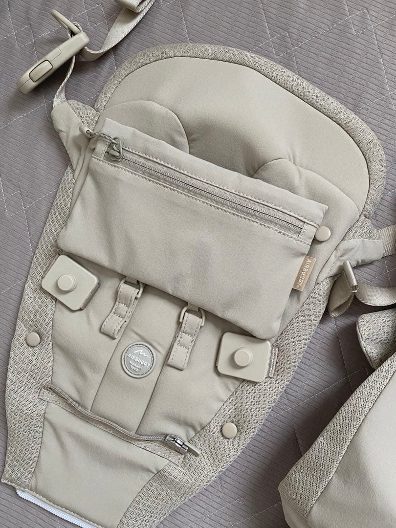 専用エアバギー　抱っこ紐セット　BASIC Plus サンドアッシュ(ベージュ)