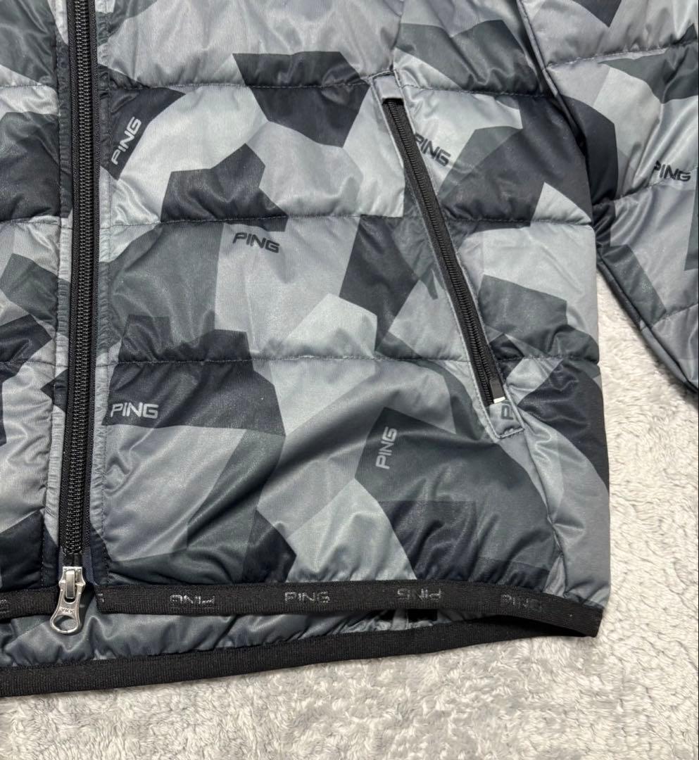 ★新品タグ付★ PING ゴルフ 中綿ジャケット レディース L カモ柄グレー
