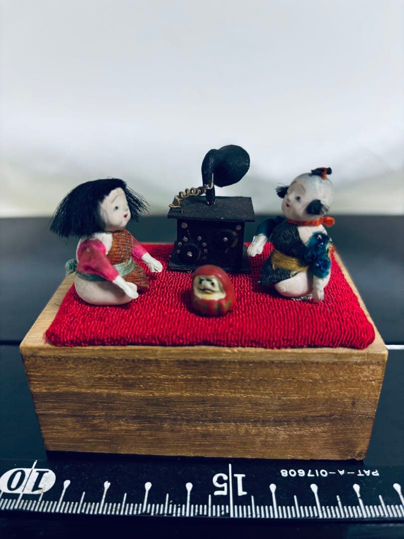 ❸アンティークはいはい人形童子たぬき蓄音機ダルマ大正レトロ 御所人形 まとめて