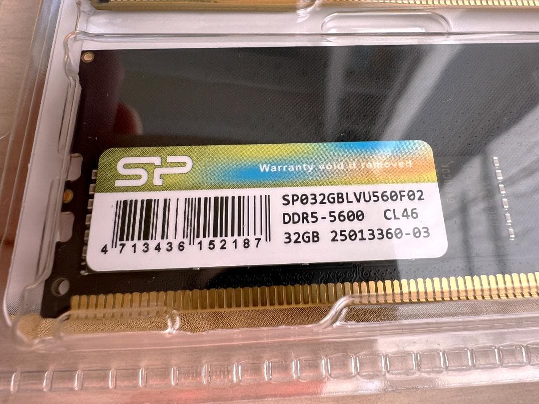 DDR5-5600 64GB (2x32GB) シリコンパワー