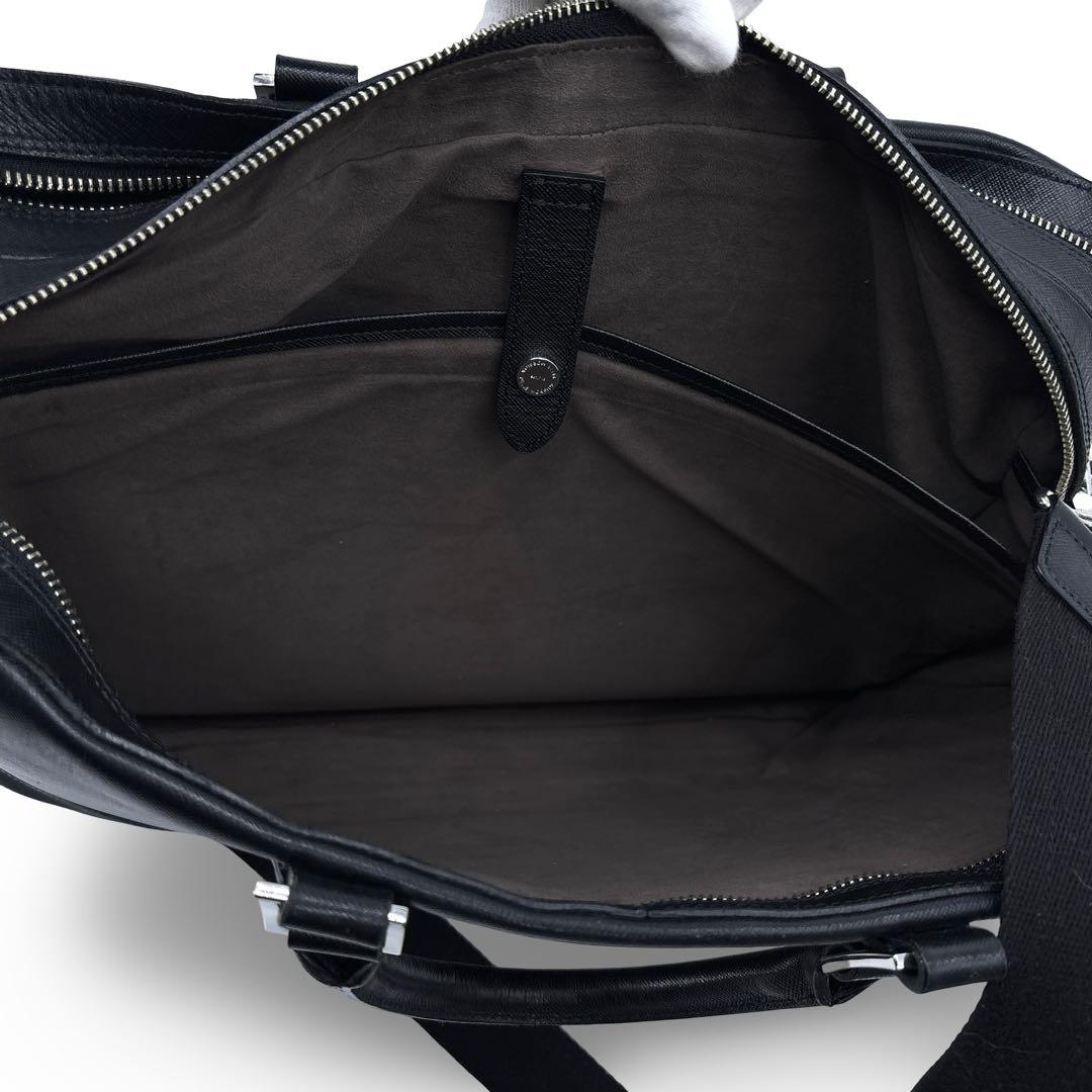 美品】ペッレモルビダ 2WAY ビジネスバッグ キャピターノ 黒　ショルダー