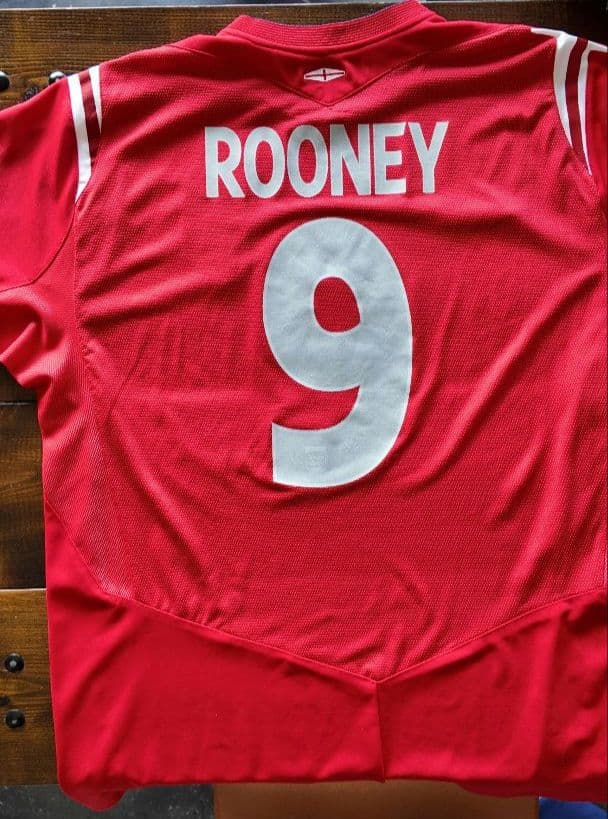 Umbro イングランド代表 アウェイ ゲームシャツ 赤 9 XL相当 アンブロ