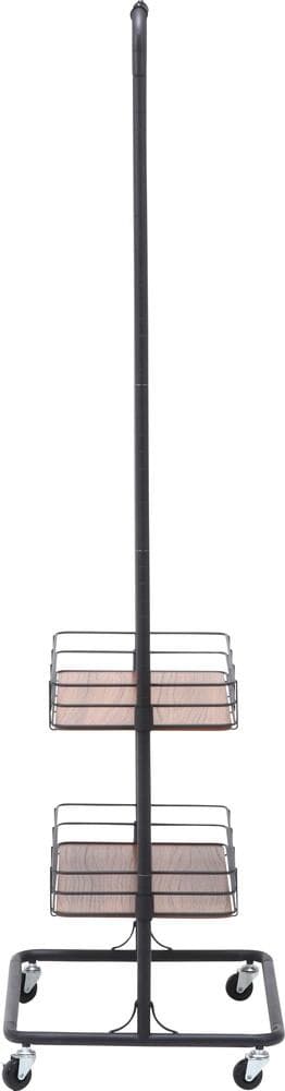 ハンガーラック　ＢＫ 　ブラック　スチールと木板がかっこいい幅60cm