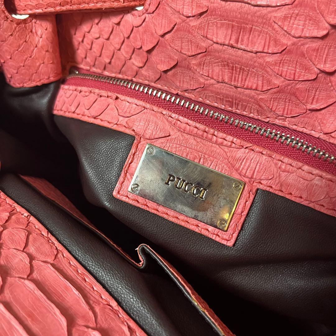 最高級 EMILIO PUCCI エミリオプッチ レザー バッグ ピンク