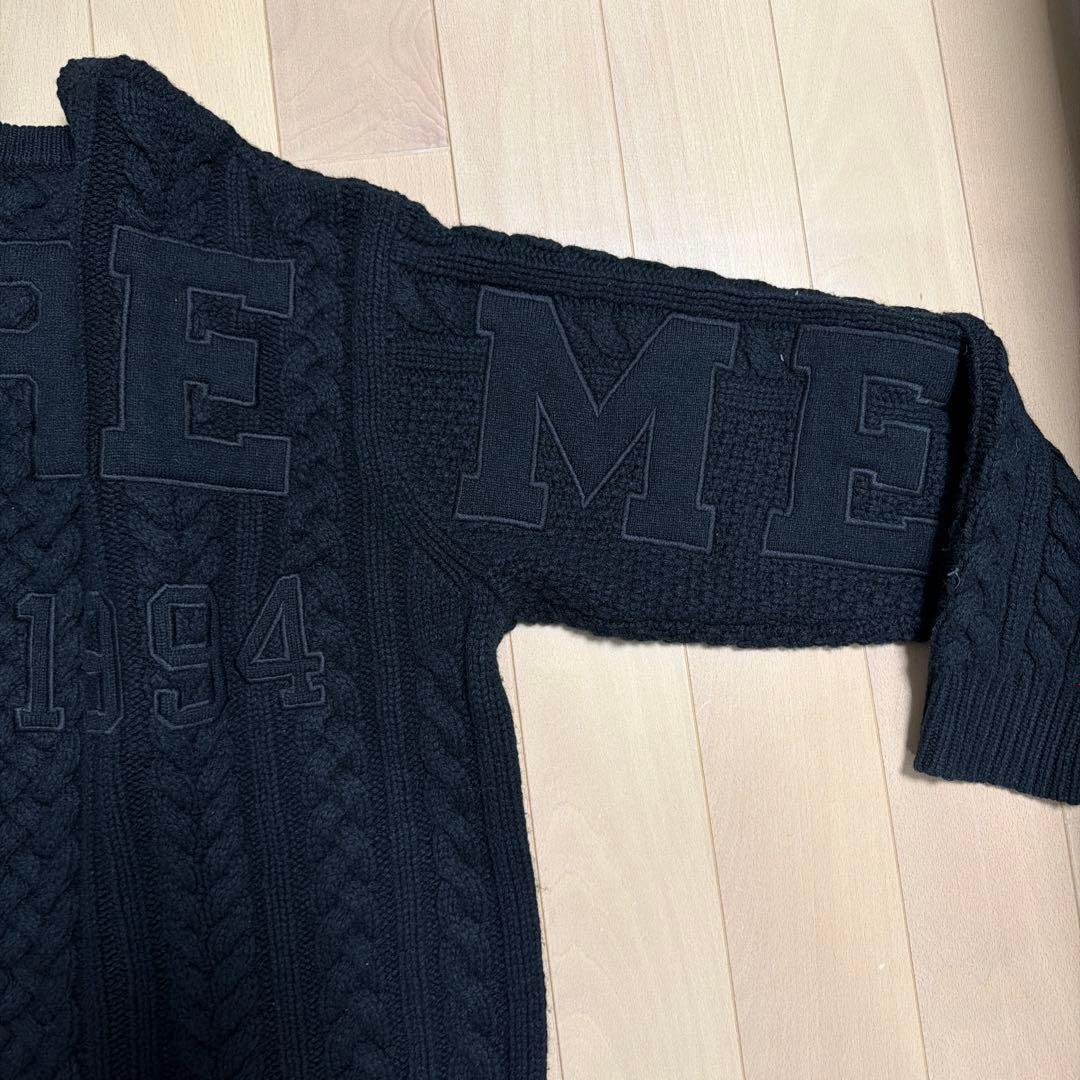 Supreme ケーブルニットセーター ブラック