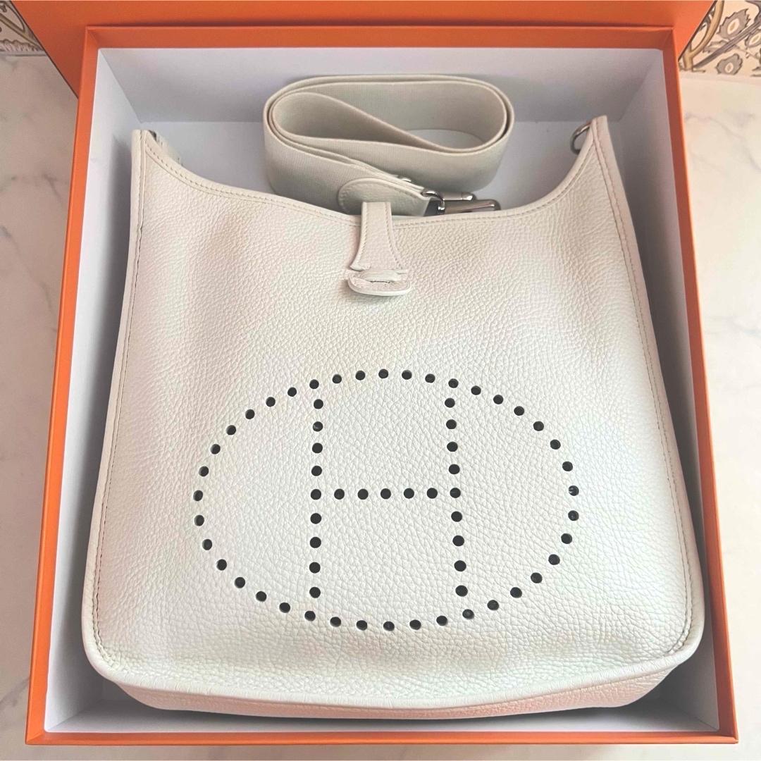 週末限定価格‼︎HERMES【エヴリン2PM】ホワイト トリヨンクレマンス