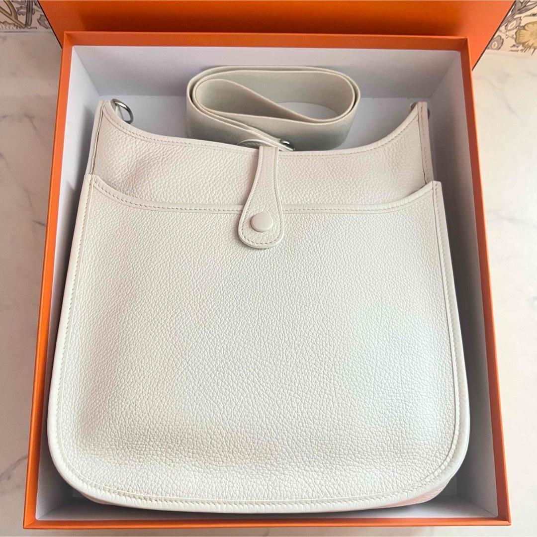 週末限定価格‼︎HERMES【エヴリン2PM】ホワイト トリヨンクレマンス