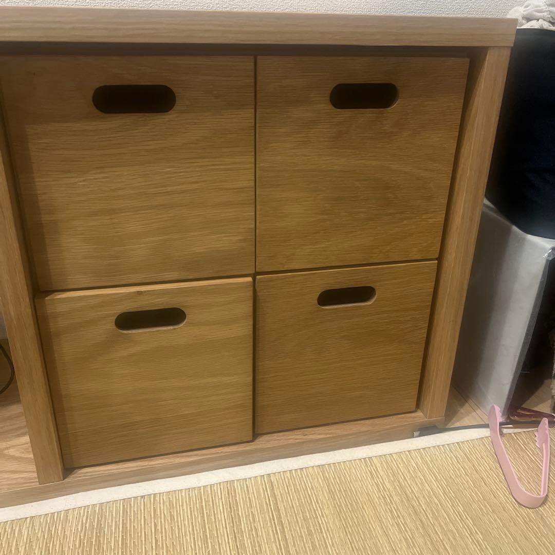 無印良品・中古・完成品 スタッキングシェルフ・3段・オーク材