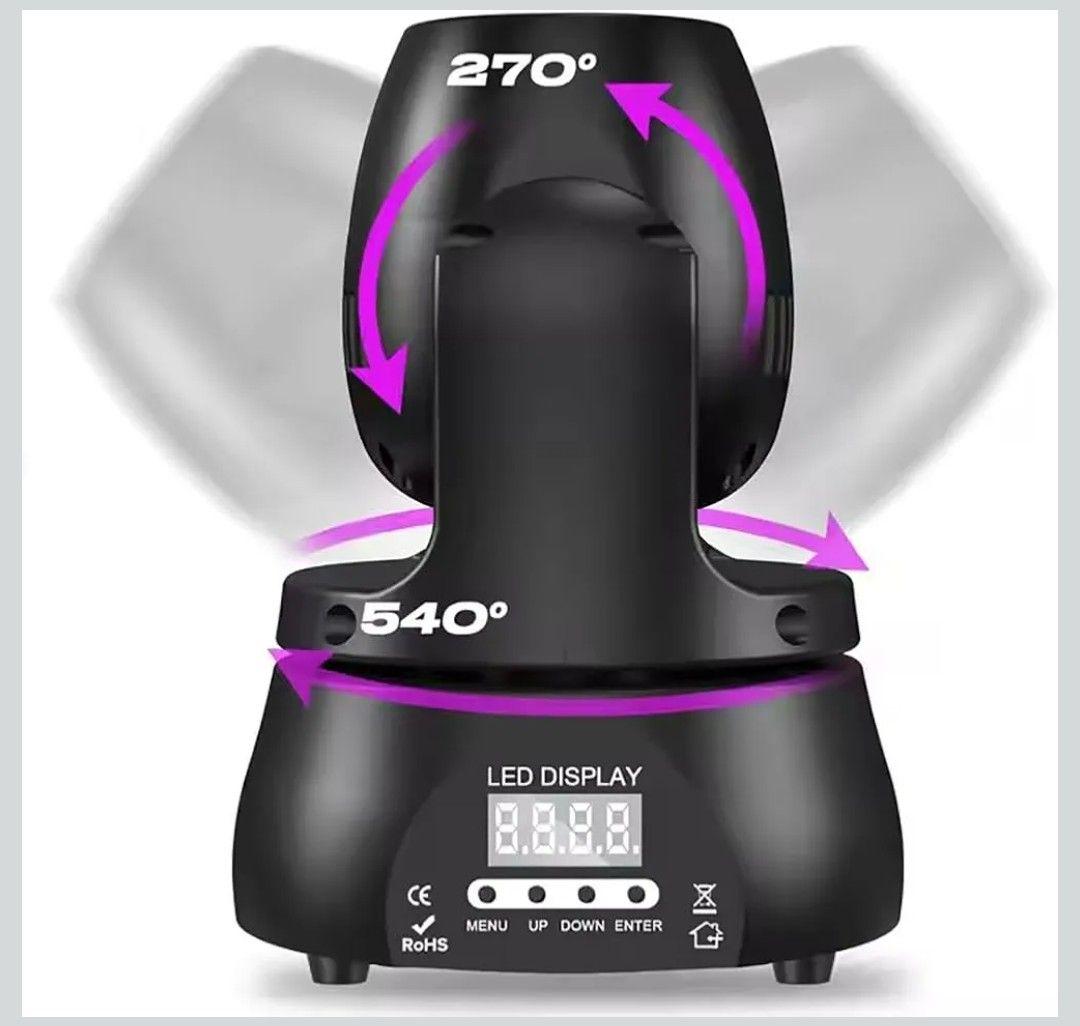 LEDムービングヘッド DJライト、40W RGBW ビームステージライト。DM