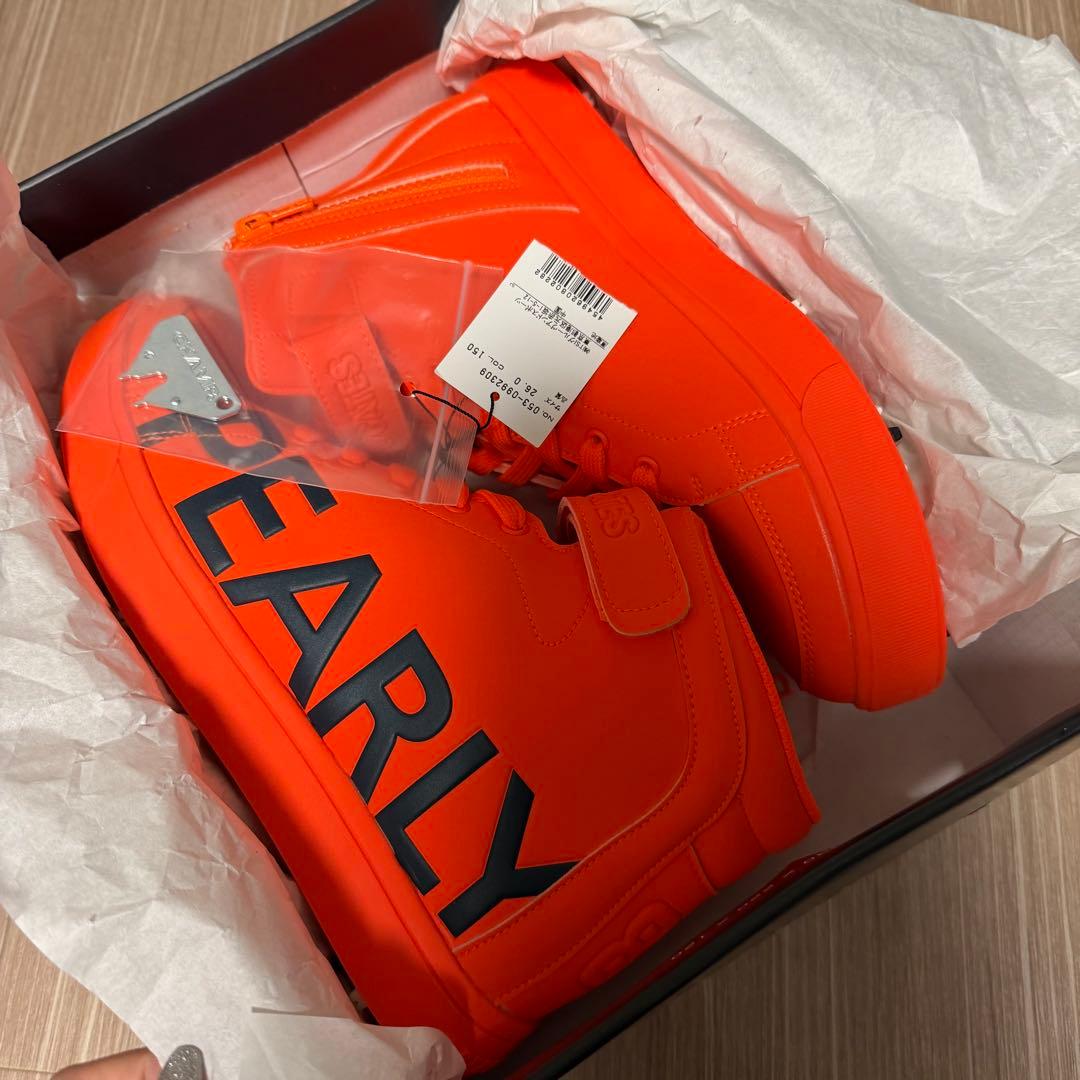 PEARLY GATES ハイカットスニーカー オレンジ　サイズ26.0センチ