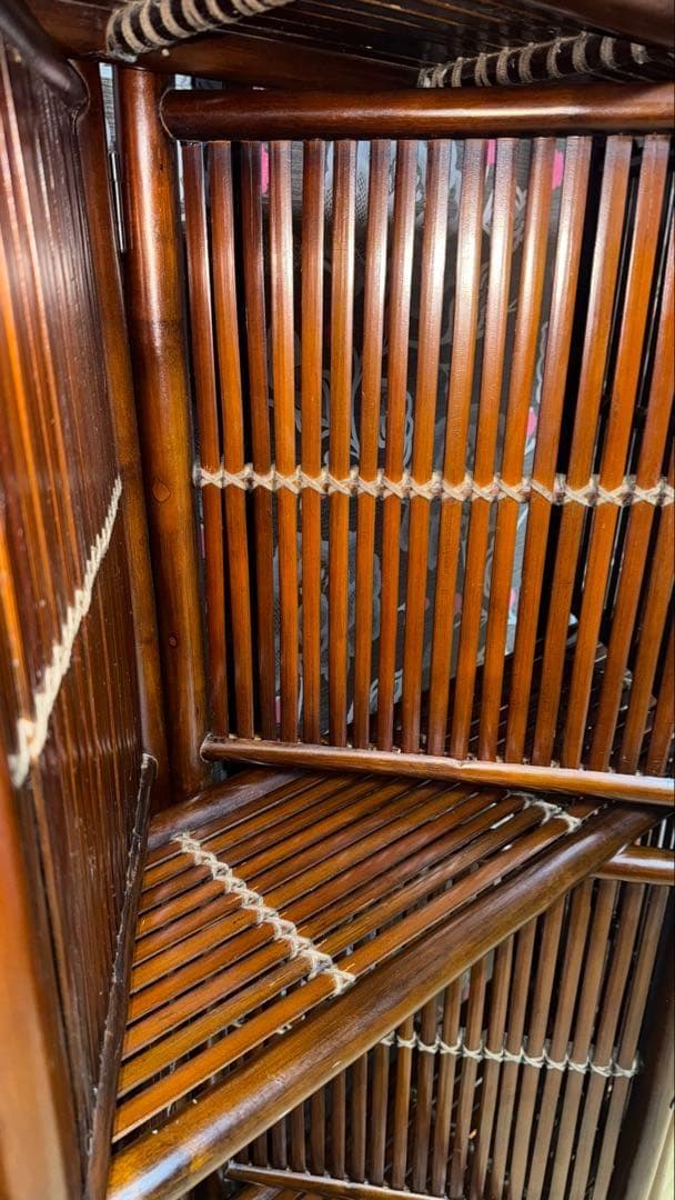 sana⚠︎プロフご一読ください様竹 飾り棚 衝立 昭和レトロ 什器 インテリア