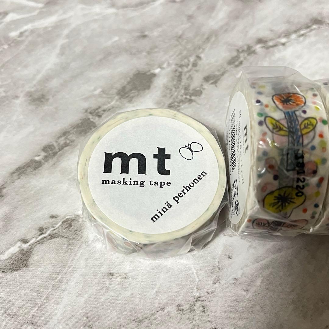 mt マスキングテープ　ミナペルホネン　flower White