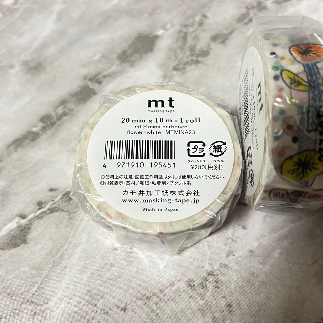 mt マスキングテープ　ミナペルホネン　flower White